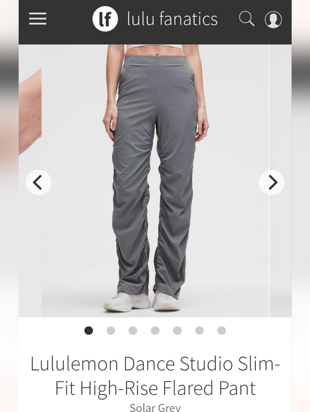 NWT lululemon  Dance Studio Slim-Fit HR Flared Pant - Solar Gray Sz XXXS(sz 0)